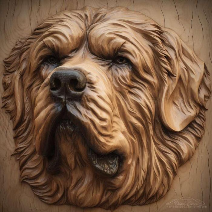 Nature and animals (Leonberger dog 2, NATURE_4962) 3D models for cnc